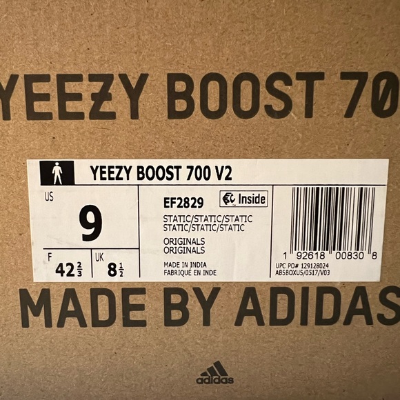 Yeezy Boost 700 STATIC, size 9 US. - Picture 3 of 4